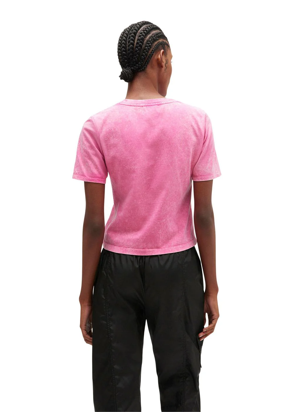 Heavy Cotton Heart T-shirt - Hot Pink - Image 4