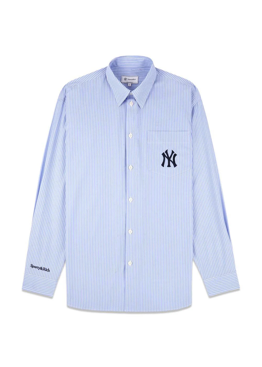 Heritage Yankees Serif Oversized Shirt - Blue Stripe