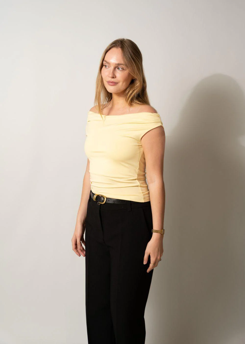 HimaMD off-shoulder top - Double Cream - Image 3