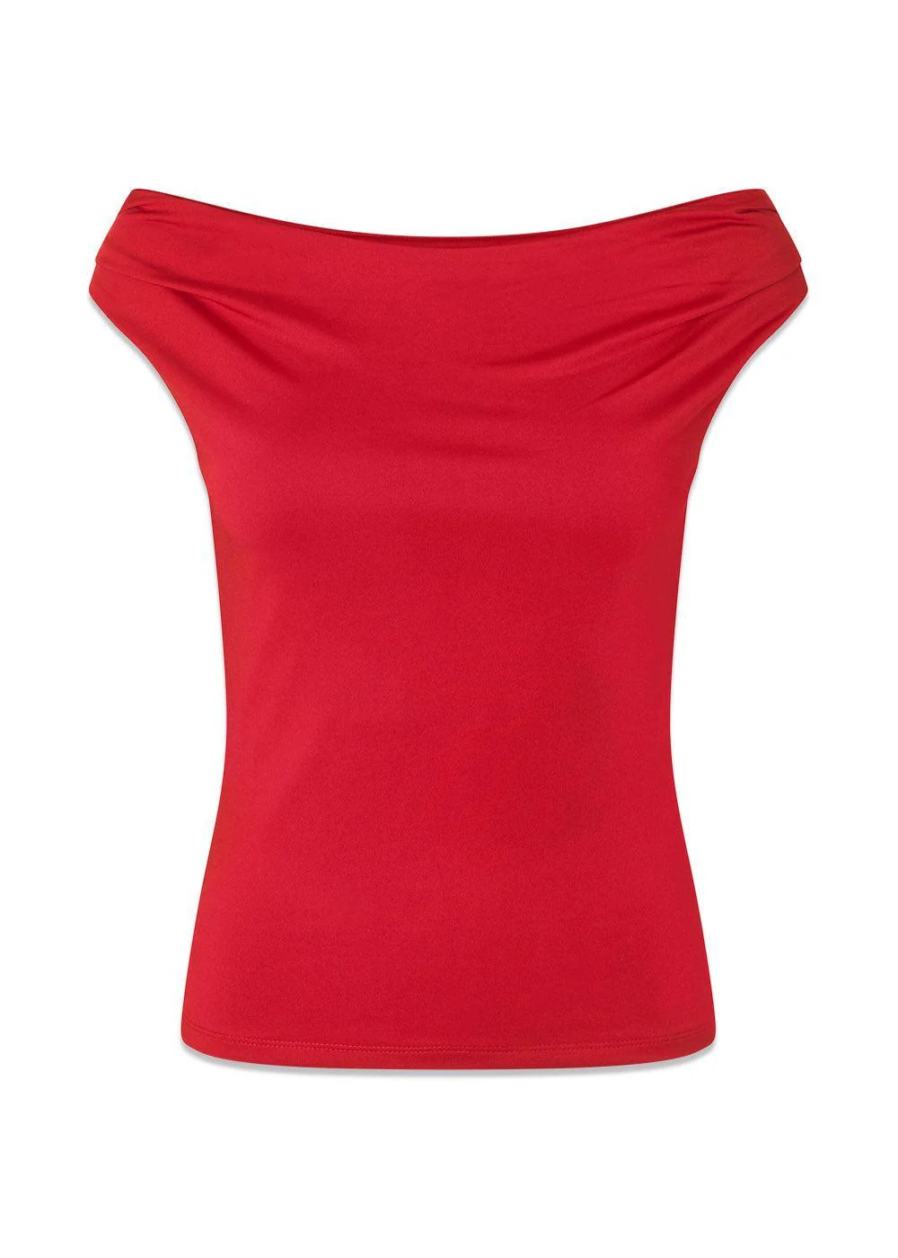 HimaMD off-shoulder top - Racing Red