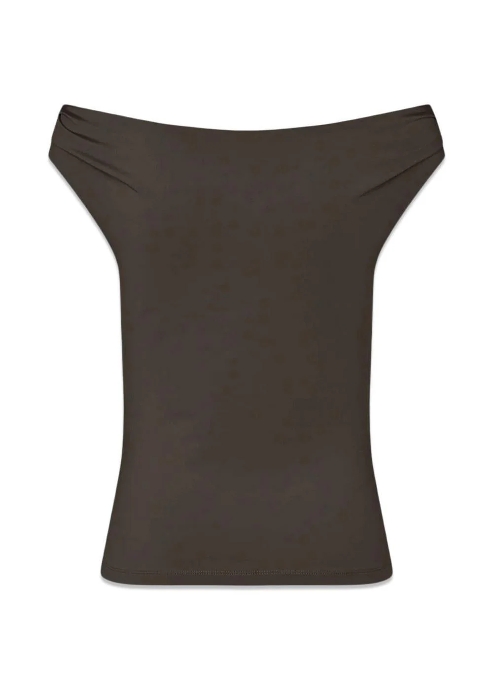 HimaMD off-shoulder top - Seal Brown - Image 4