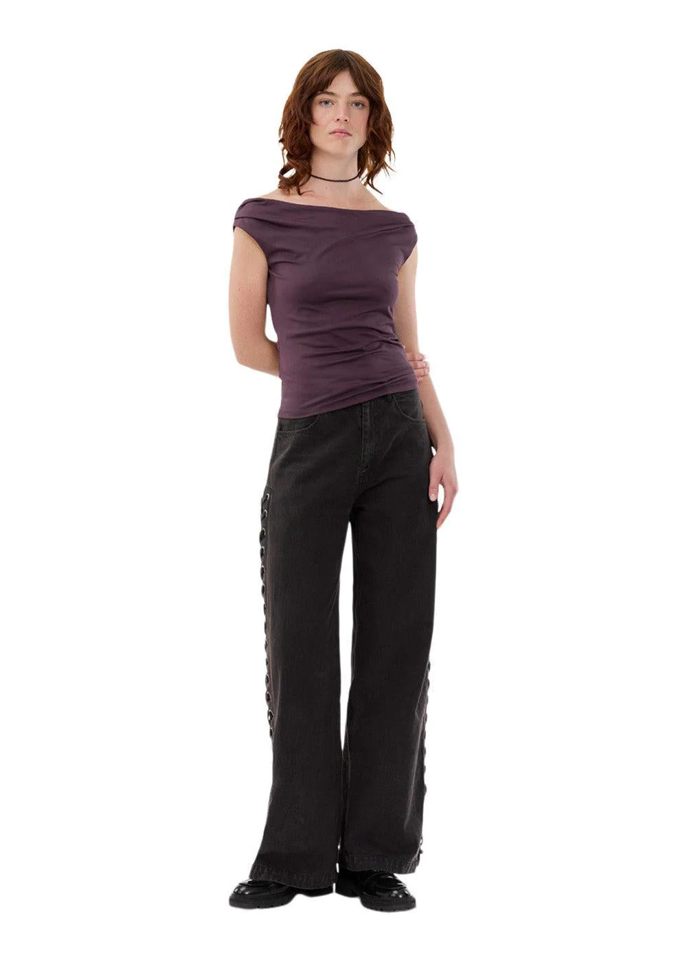 HimaMD off-shoulder top - Winter Bloom - Image 3