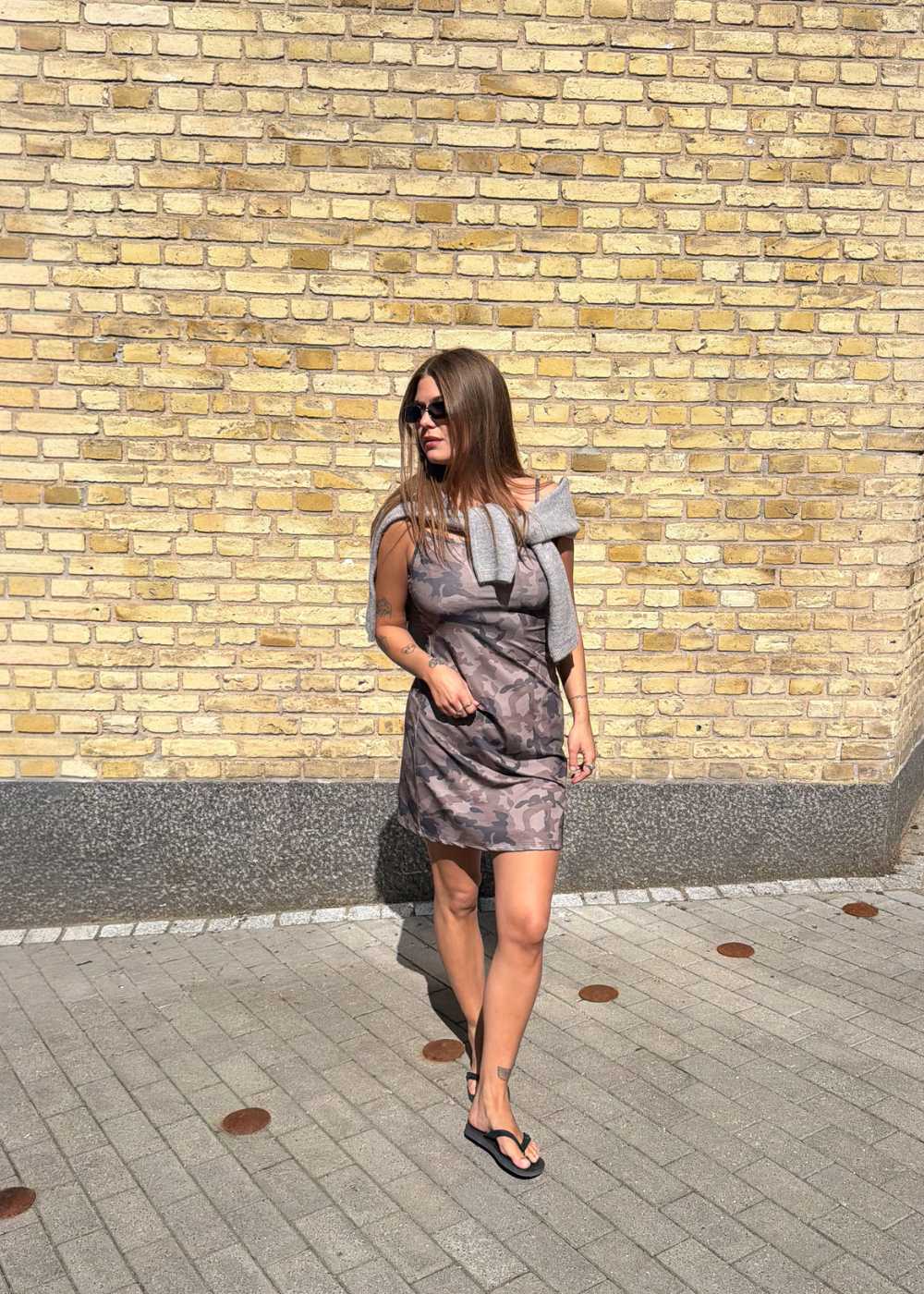 Himamd print strap dress - Camo - Image 2