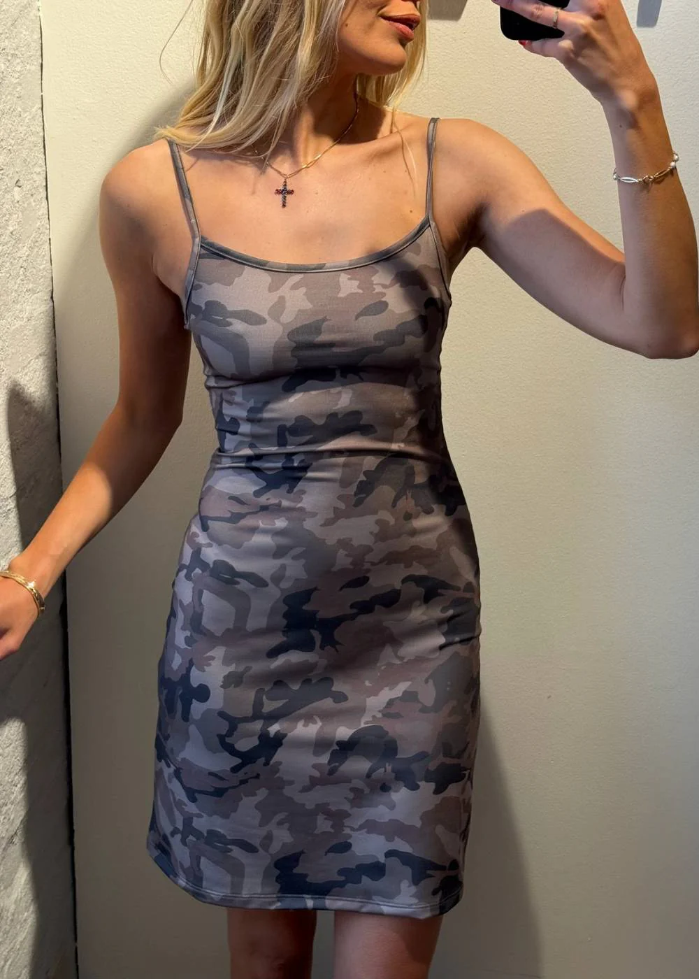 Himamd print strap dress - Camo - Image 5