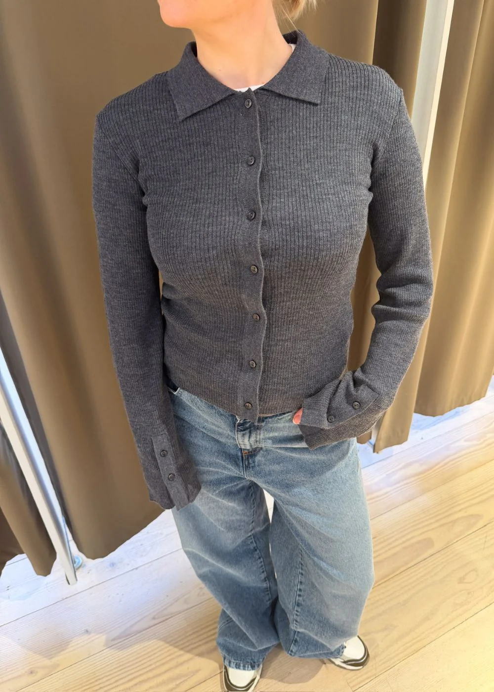 HirokiMD cardigan - Dark Grey Melange - Image 3