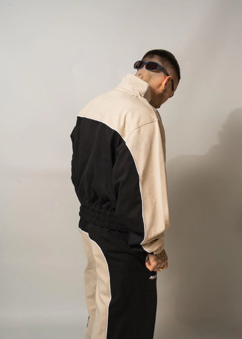 HRISTO TONY FIT TRACK TOP - Black / Sand - Image 4