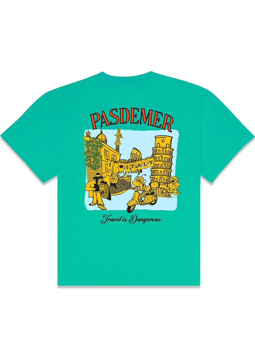 I LOVE ITALY TEE - Mint Green - Image 2