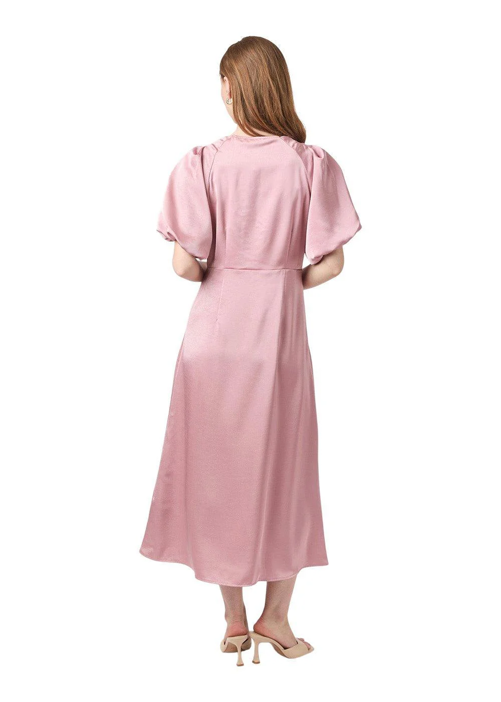 Illana Heavy Sateen Dress - Evening Rose - Image 6