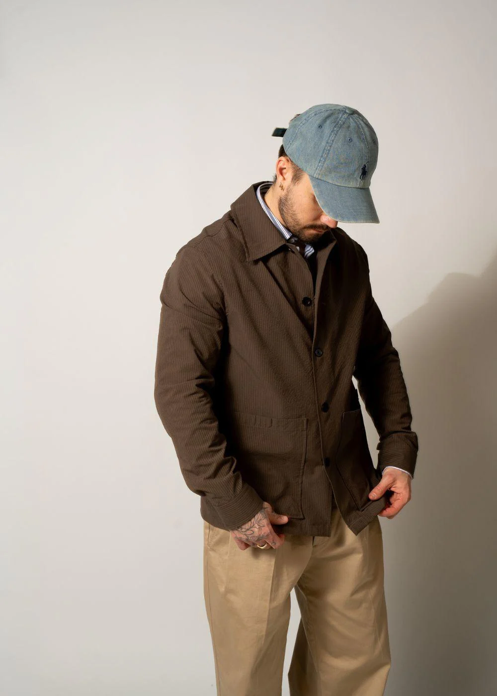 Indigo Denim Ball Cap - Blue - Image 3