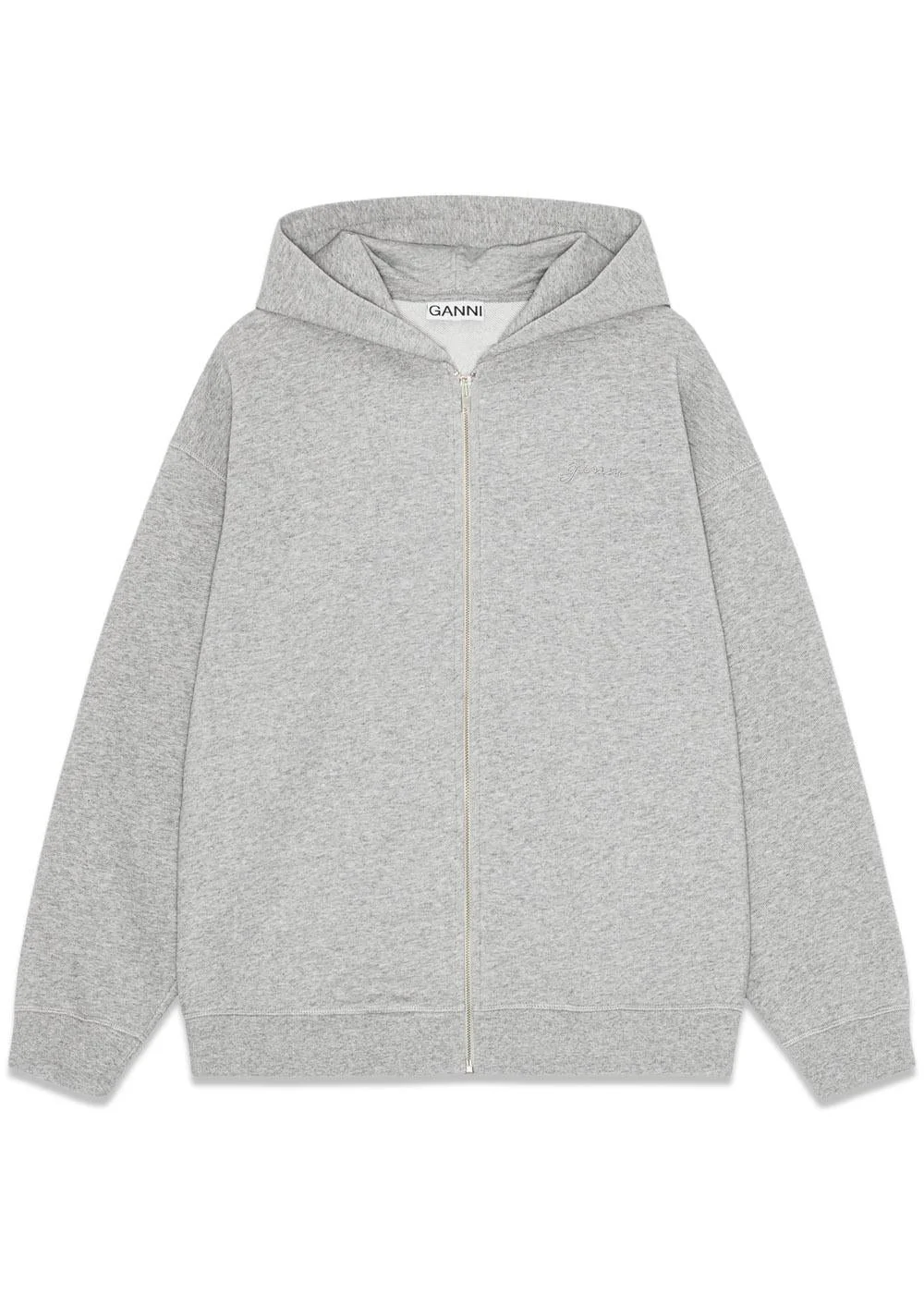 Isoli Teddy Oversized Zip Hoodie - Paloma Melange