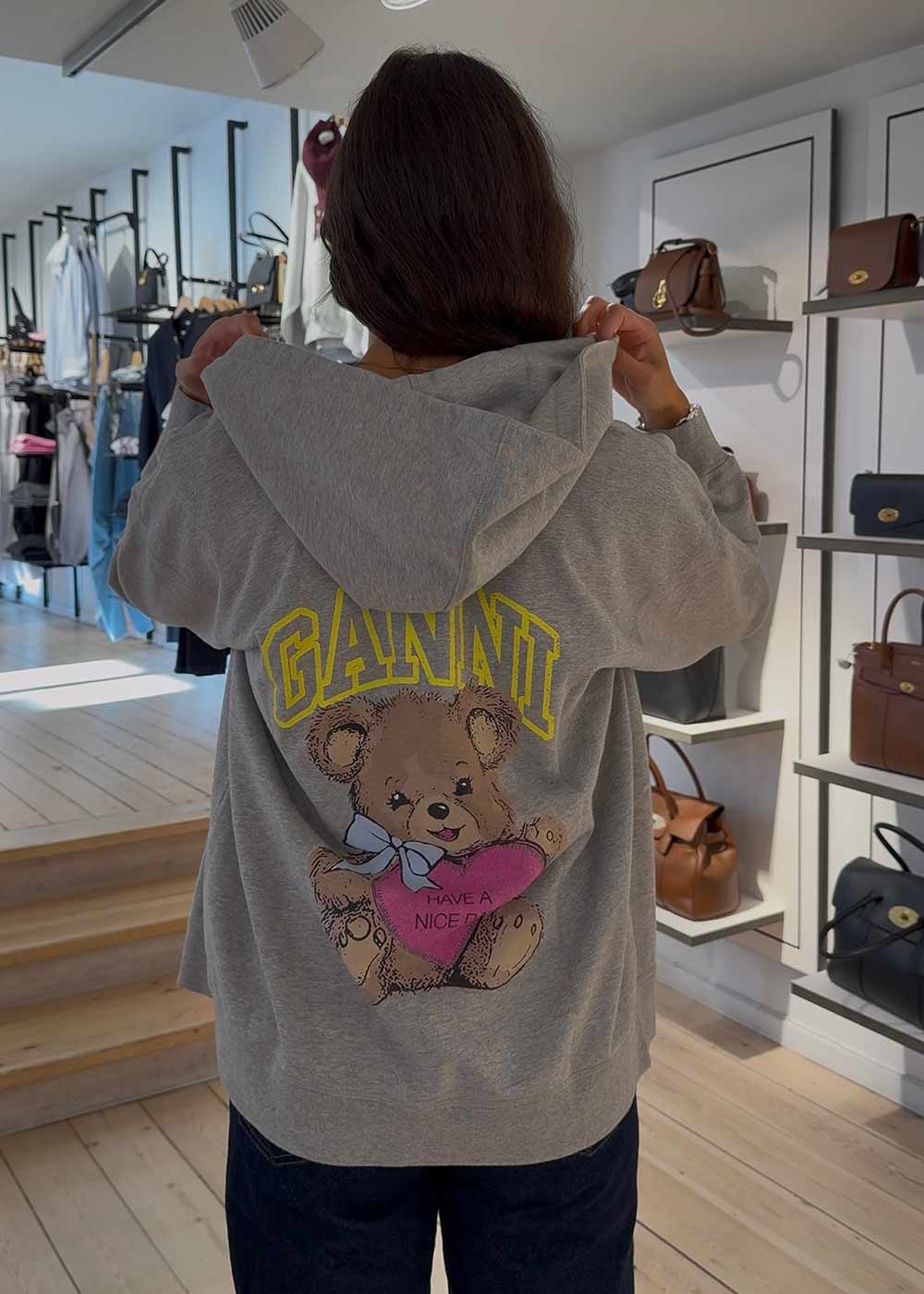 Isoli Teddy Oversized Zip Hoodie - Paloma Melange - Image 2