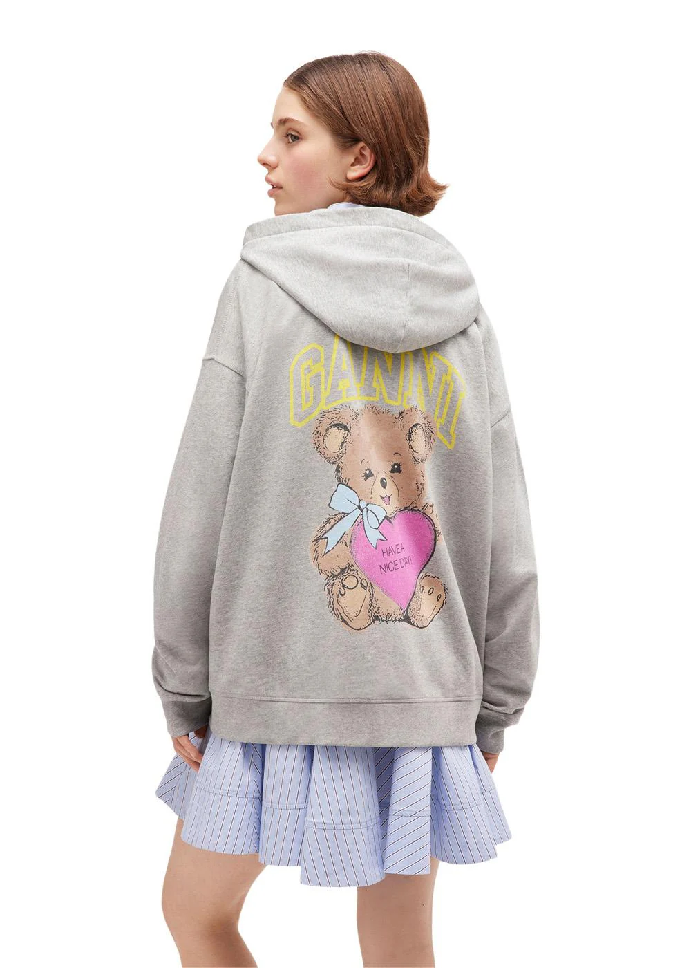 Isoli Teddy Oversized Zip Hoodie - Paloma Melange - Image 5