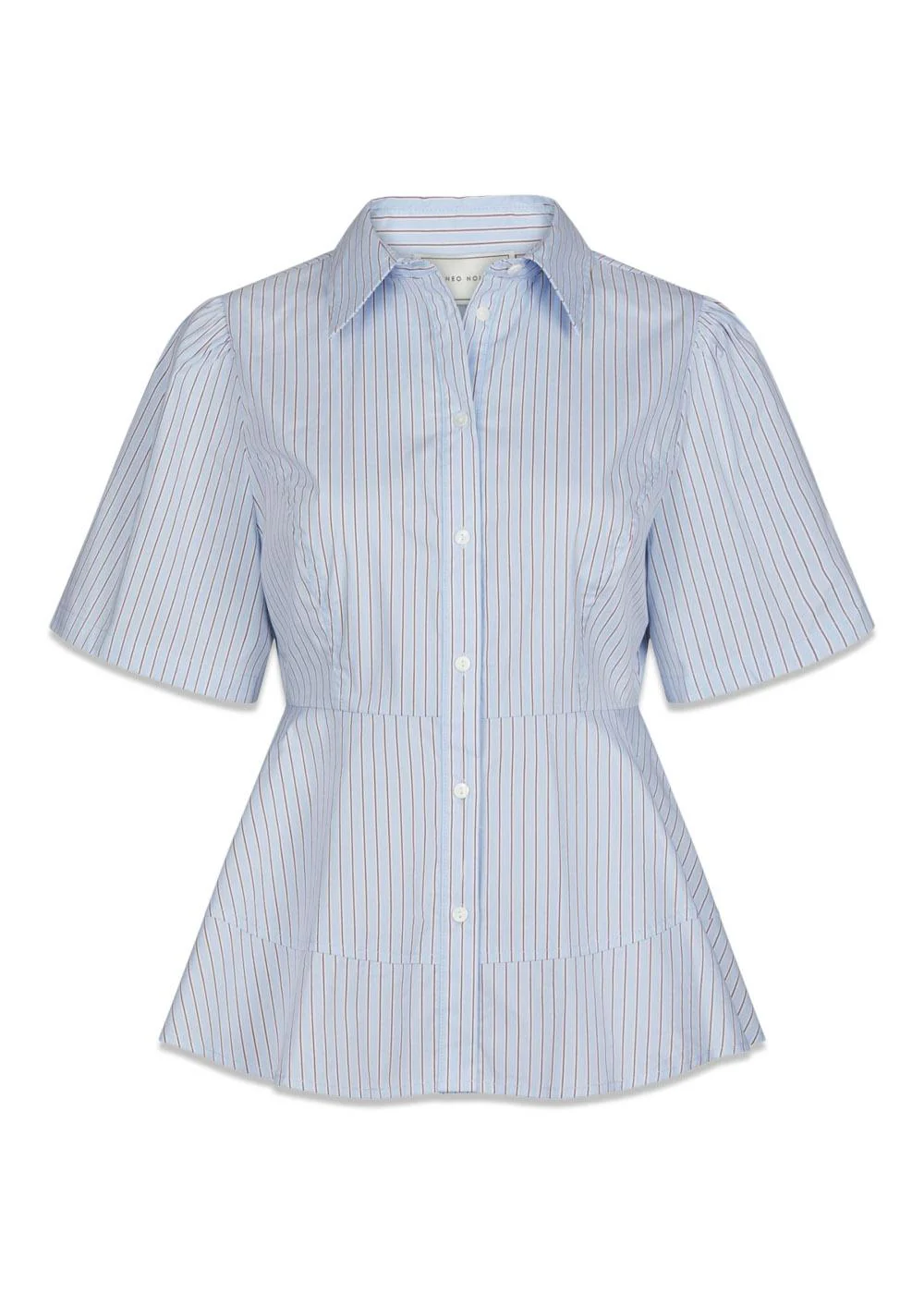 Janelle Stripe Shirt - Blue/Brown Stripe
