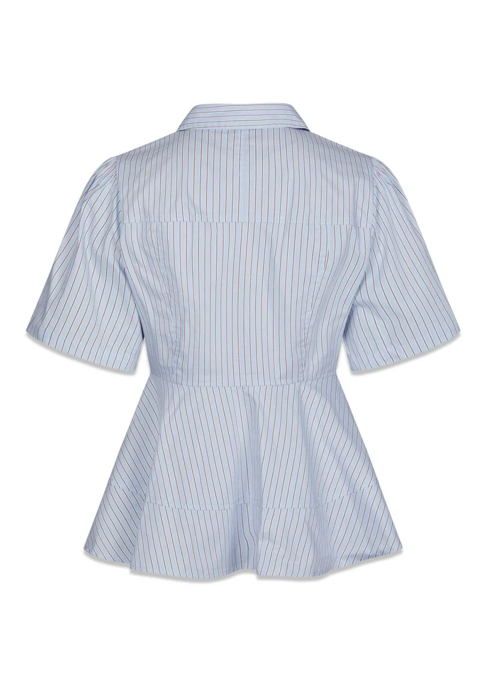 Janelle Stripe Shirt - Blue/Brown Stripe - Image 2