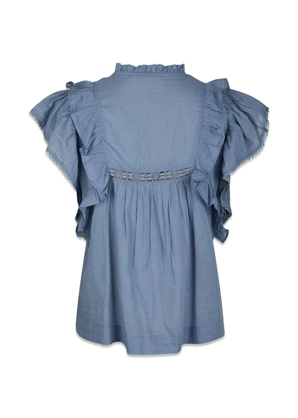 Jayla S Voile Top - Smoke Blue - Image 2