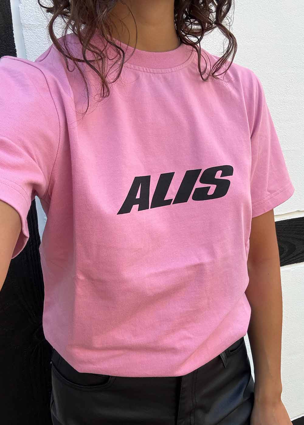 JERON ESSENTIAL T-SHIRT W/ CHEST LOGO - Solid Pink - Image 3