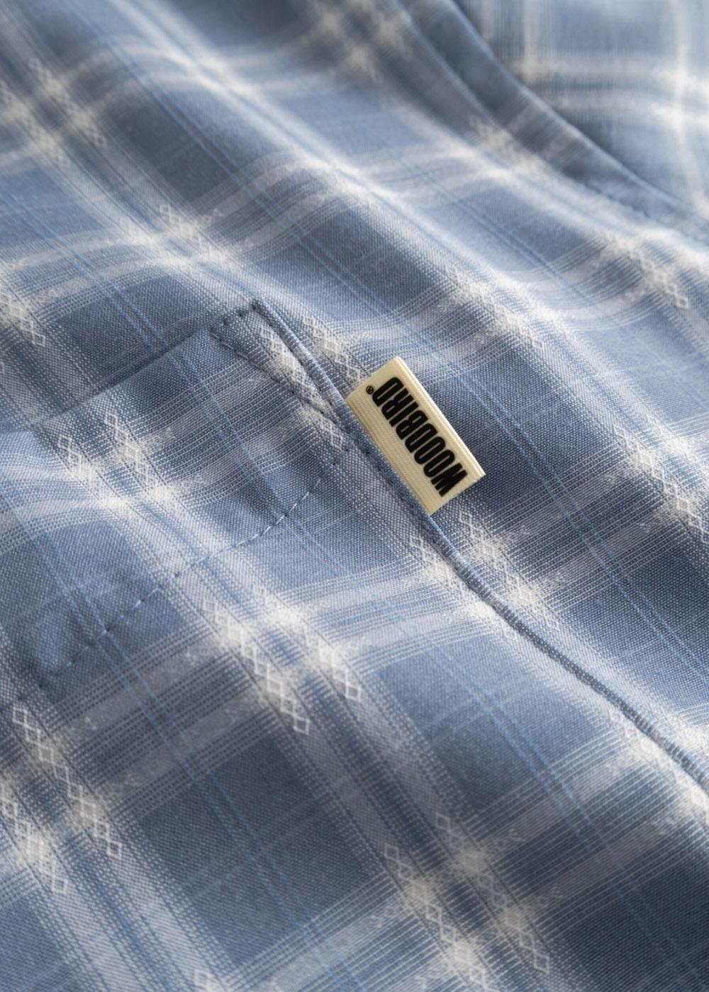 Jong Dobby Check Shirt - Light Blue - Image 4