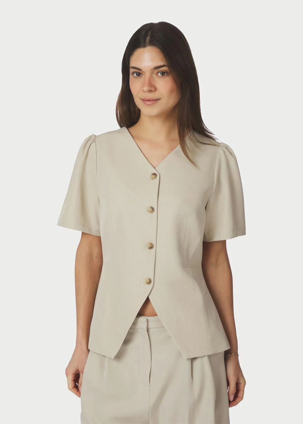 Jules Structure Blouse - Creme - Image 3
