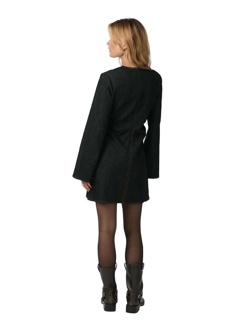 Jumari Denim Dress - Black - Image 4