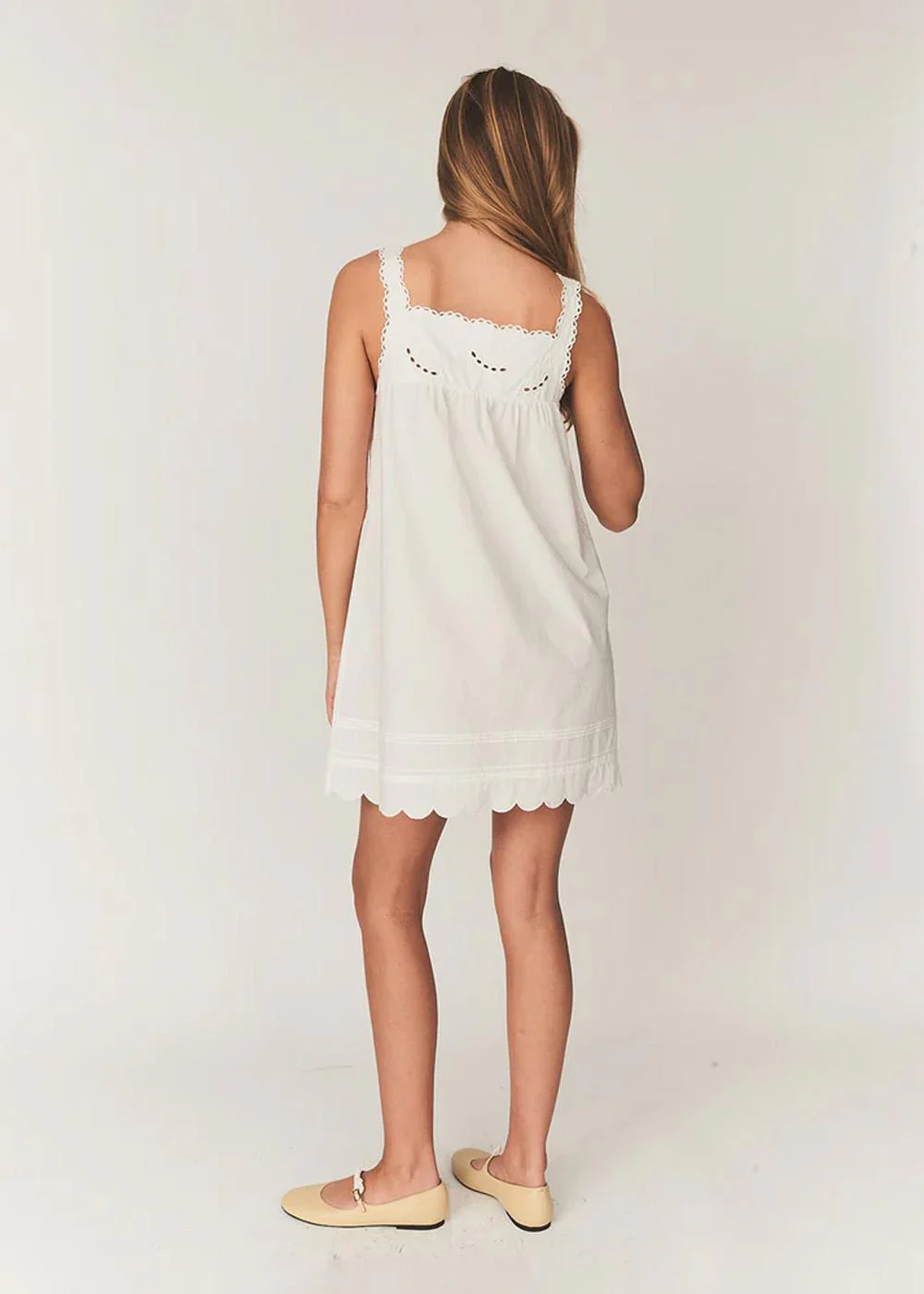 Kirsten Babydoll Dress - White - Image 8