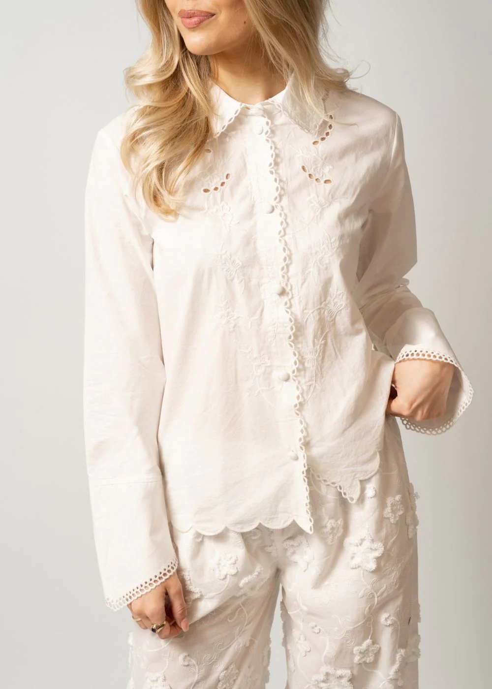 Kirsten Collar Shirt - White - Image 2
