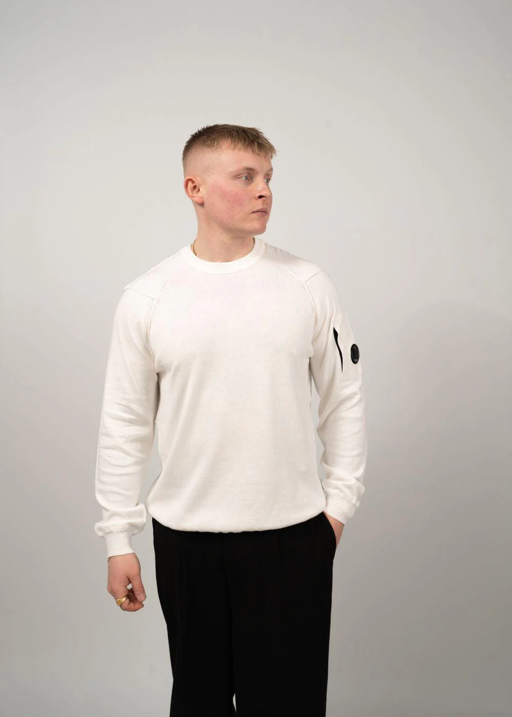 Knitwear - Crew Neck Boston - Gauze White - Image 2