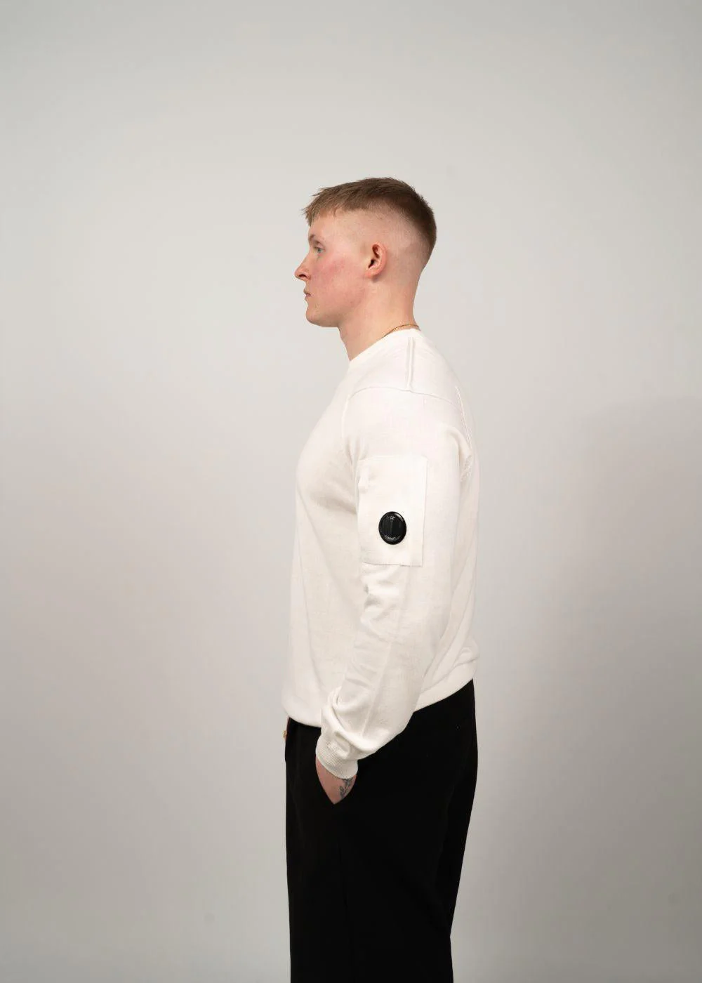 Knitwear - Crew Neck Boston - Gauze White - Image 3