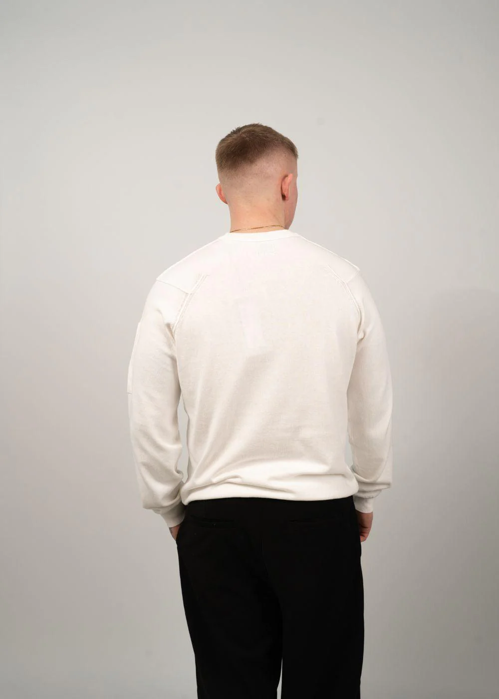Knitwear - Crew Neck Boston - Gauze White - Image 4