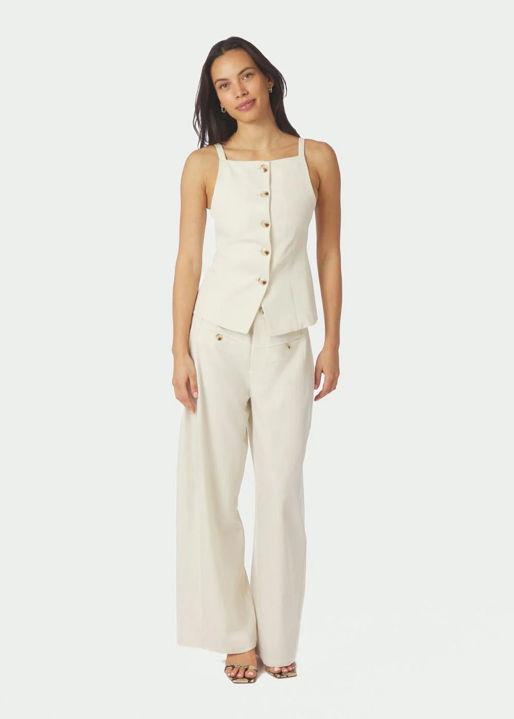 Kylie Structure waistcoat - Off White - Image 3