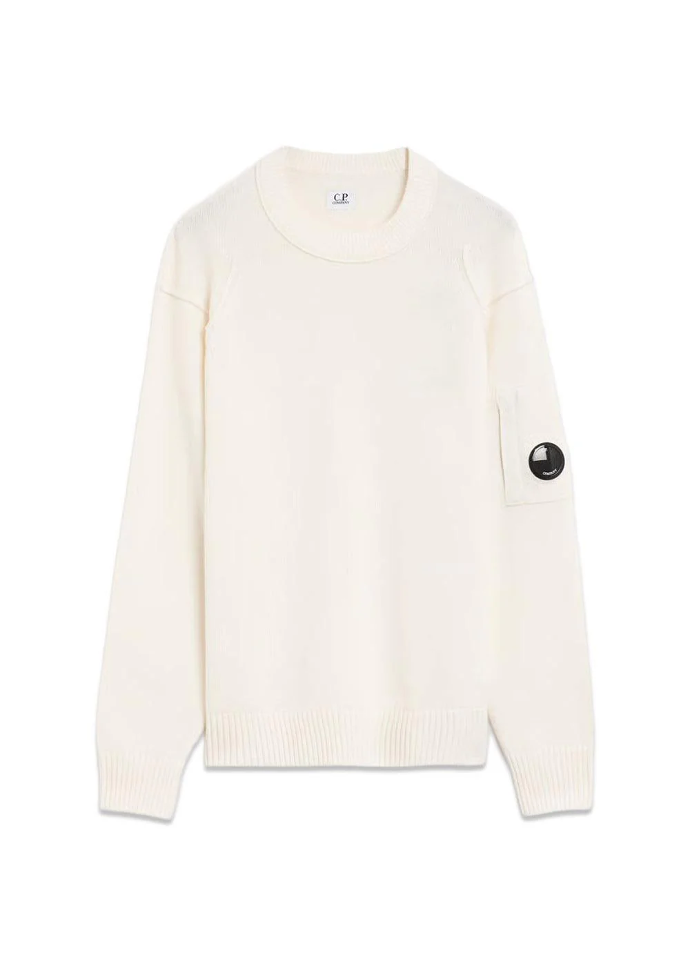 Lambswool Knitwear Crew Neck - Off White Mela