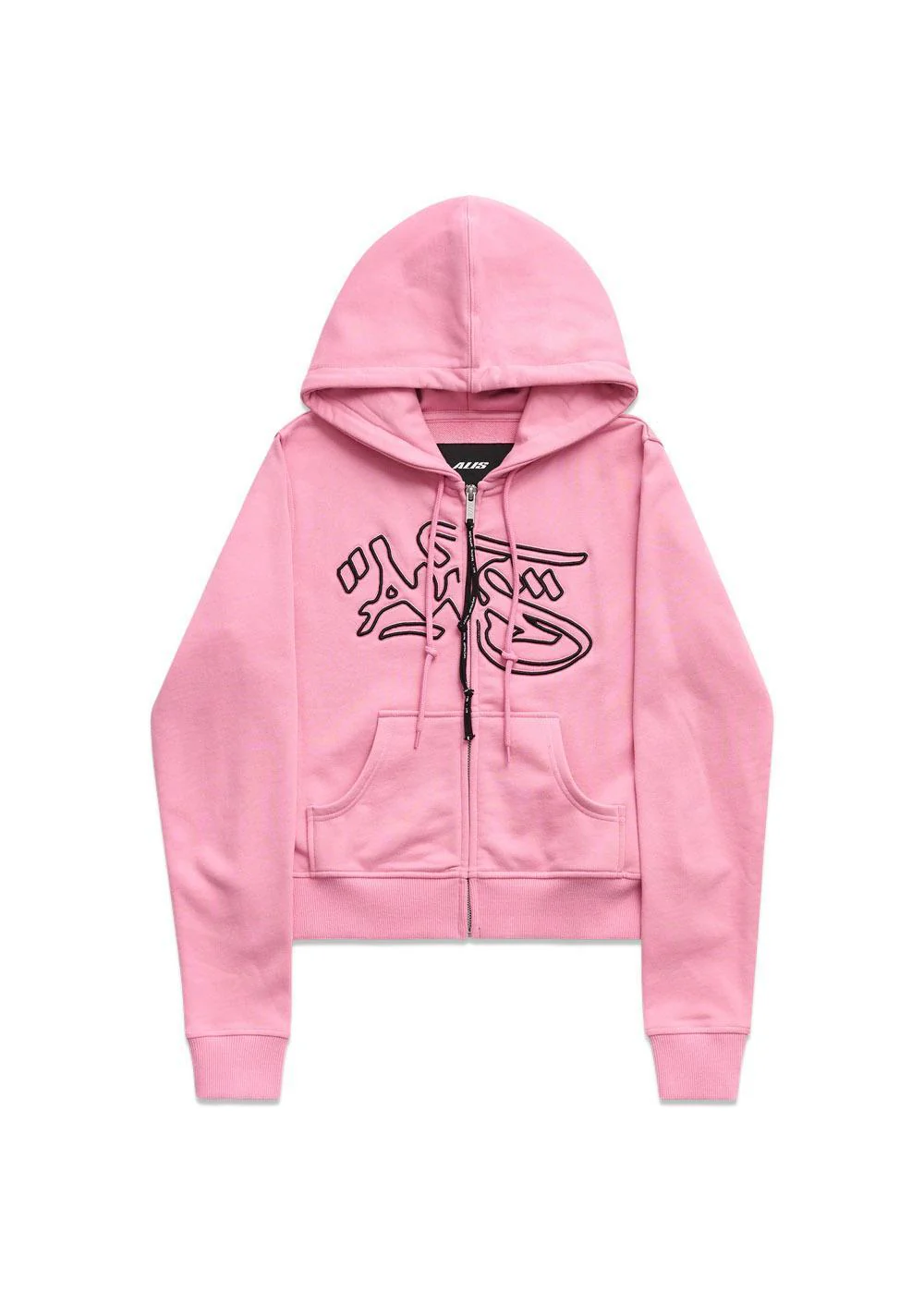LAUREN TIGHT FIT HOODIE W/ EMBROIDERY - Solid Pink