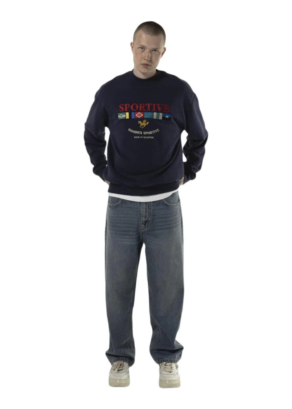 LEGACY FLAGS CREWNECK - Navy Blue - Image 2
