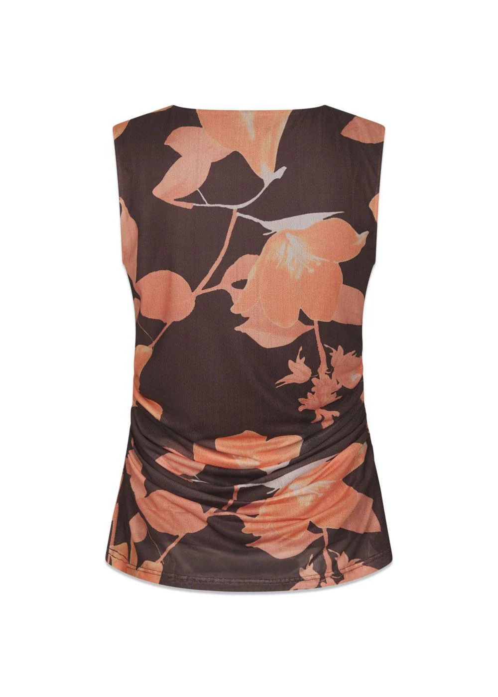 Liblana Flower Mesh Top - Brown - Image 2