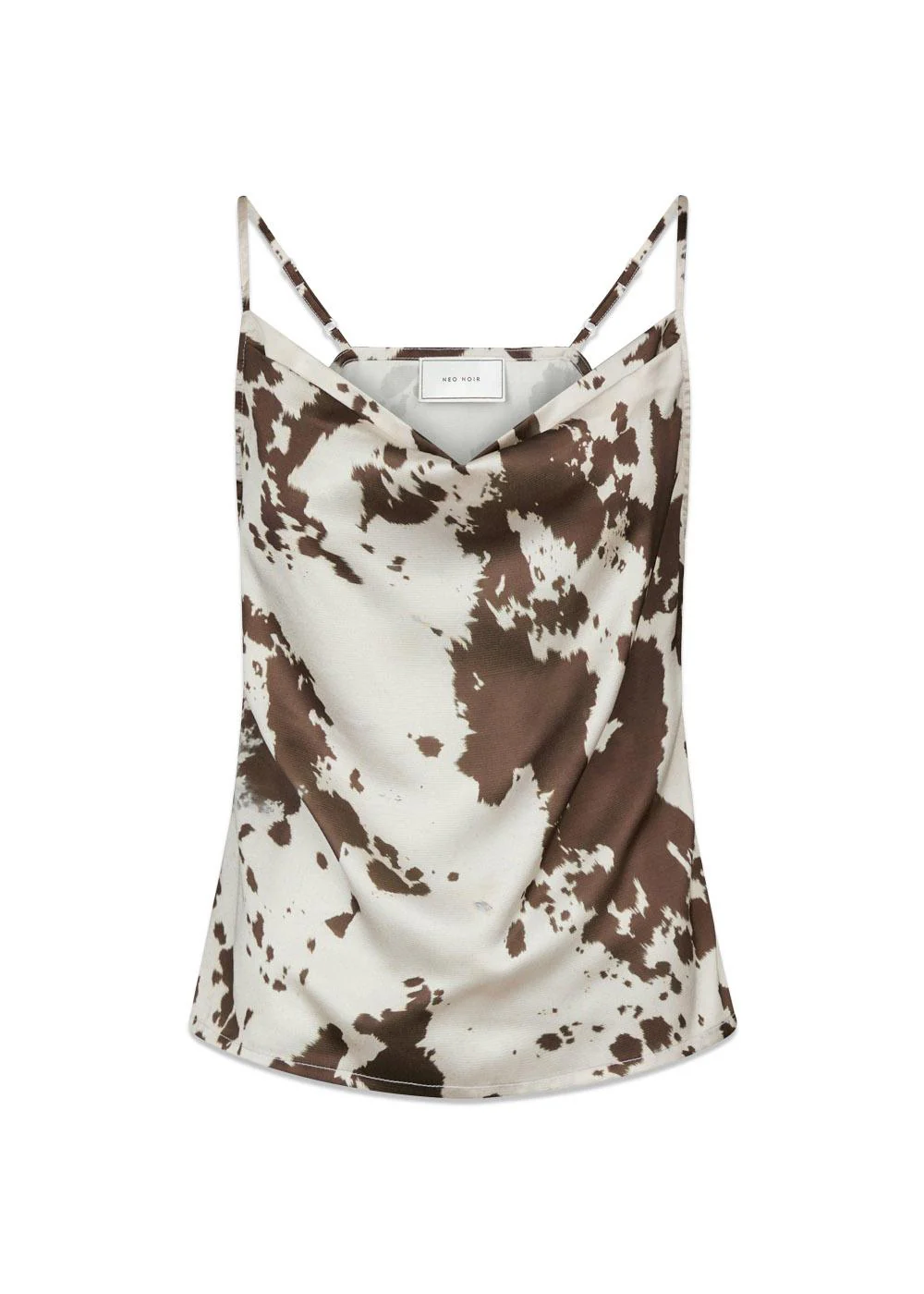 Lindy Cow Print Top - Brown