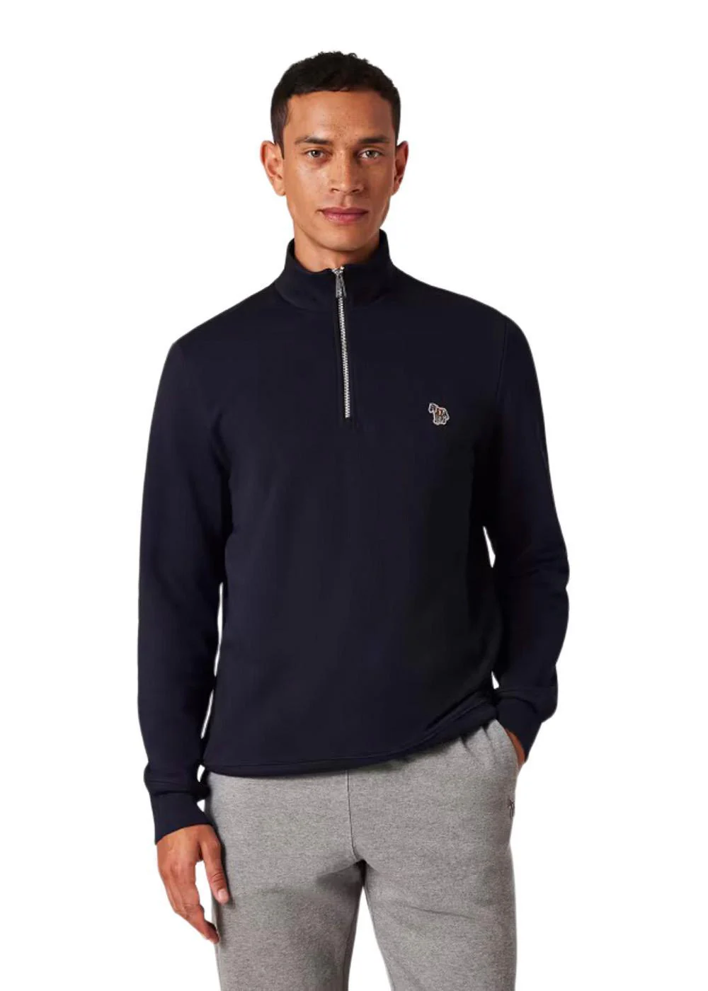 LS Reg Fit Half Zip Top Zeb - Very Dark Navy - Image 2