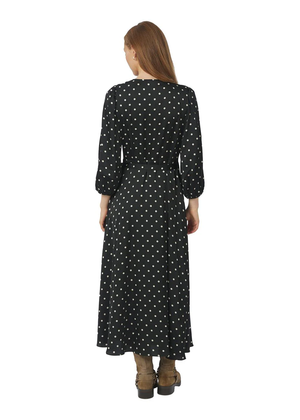 Malinga Dot Dress - Black - Image 6