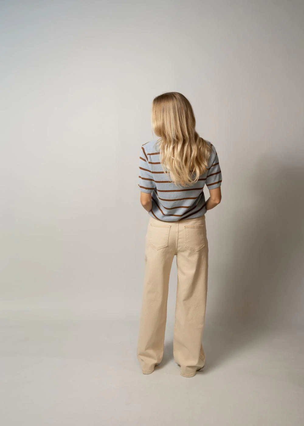 Malvamd SS stripe polo - Cashmere Nuthatch Stripe - Image 3