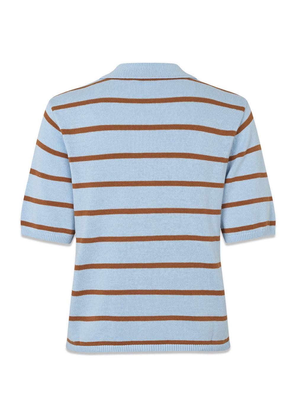 Malvamd SS stripe polo - Cashmere Nuthatch Stripe - Image 4