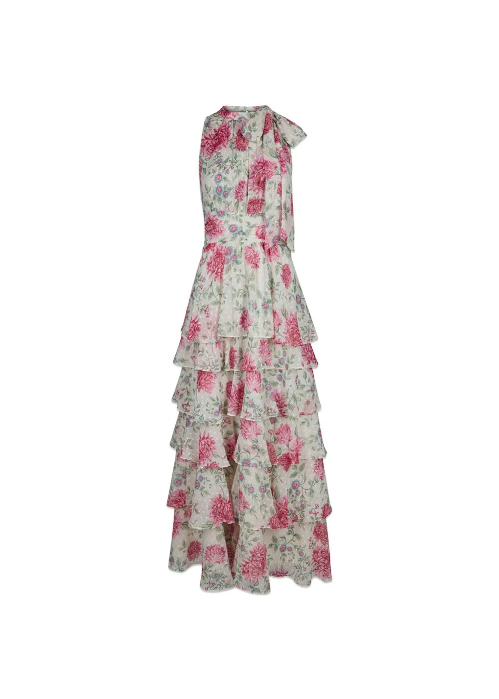 Marli Big Flower Dress - Creme