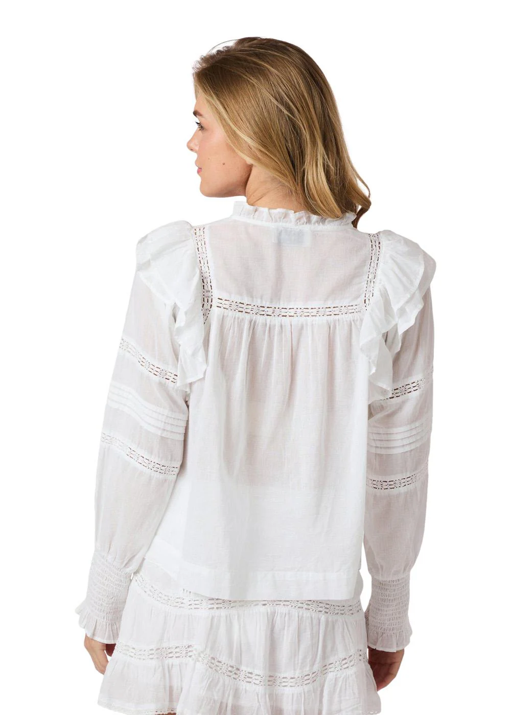 Mauri S Voile Blouse - White - Image 4