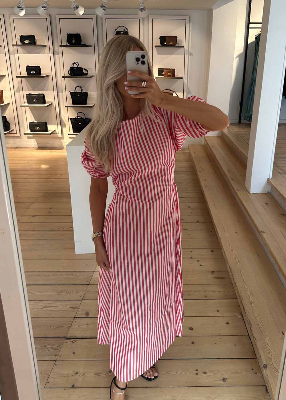 Mendez Dress - Red White - Image 2
