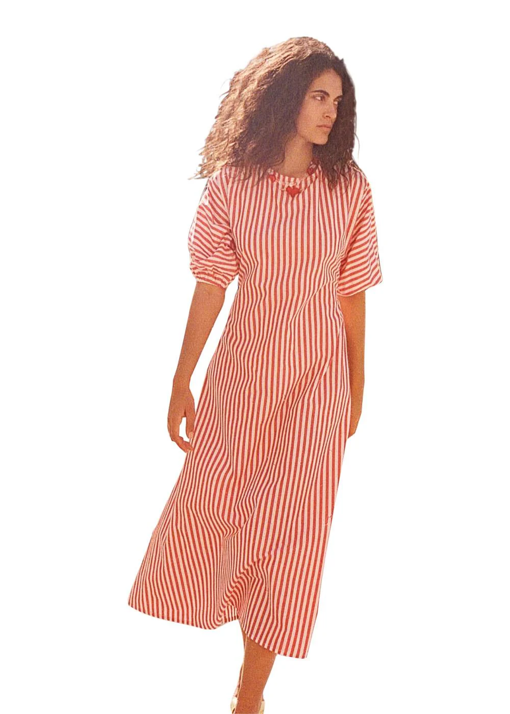 Mendez Dress - Red White - Image 5