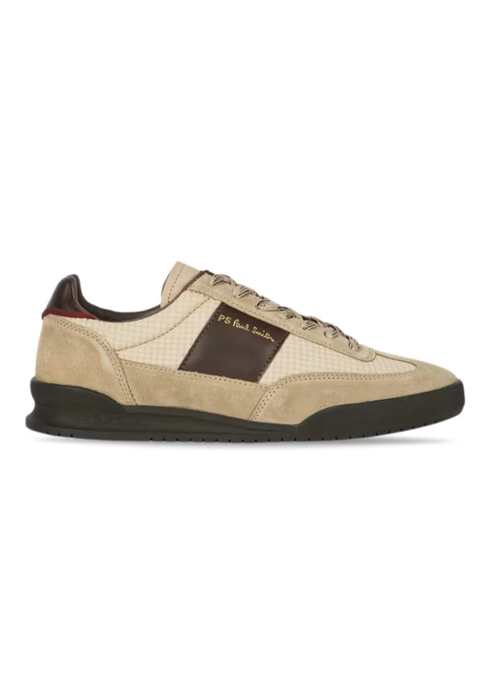 Mens Shoe Dover Beige Nylon Mix - Brown
