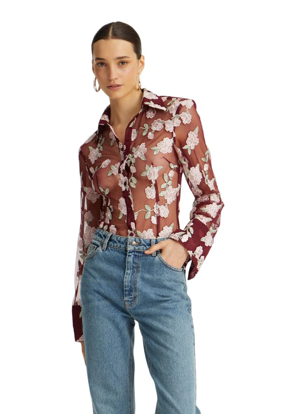 MESH FITTED SHIRT - Zinfandel Comb. - Image 3