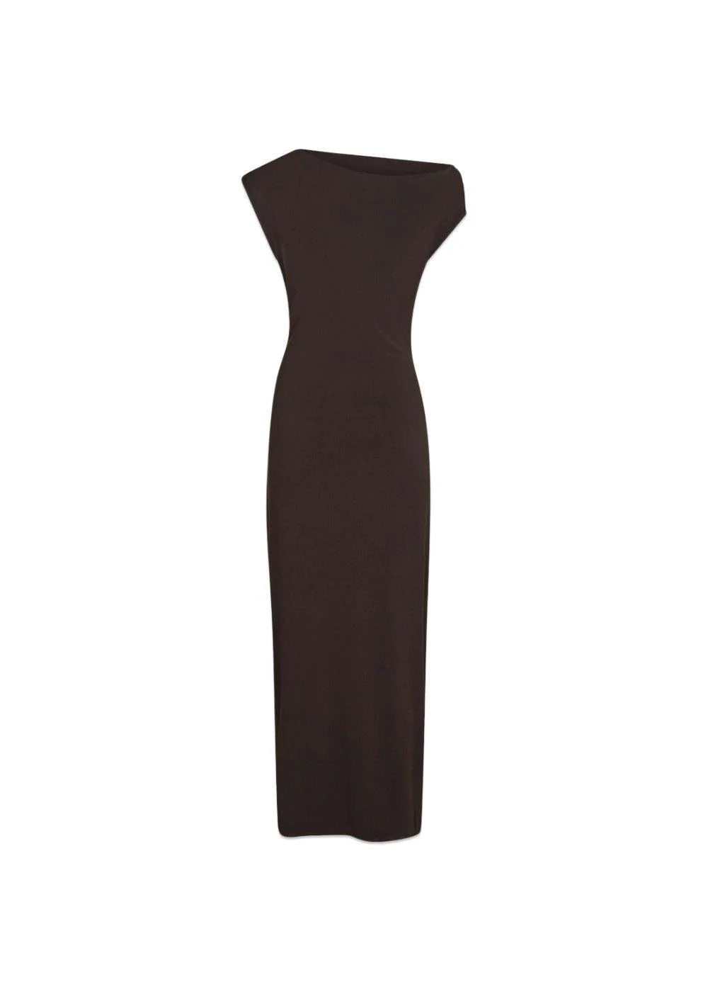 Minja Drapy Dress - Chocolate Brown - Image 3