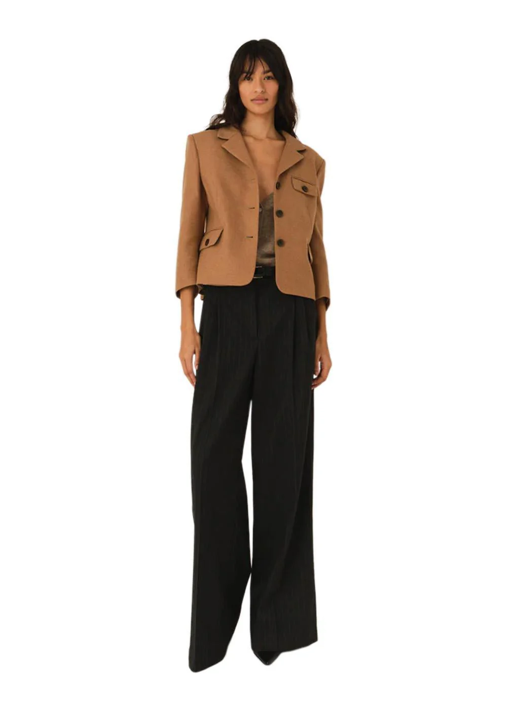 Mitch Fitted Jacket - Camel - Image 3
