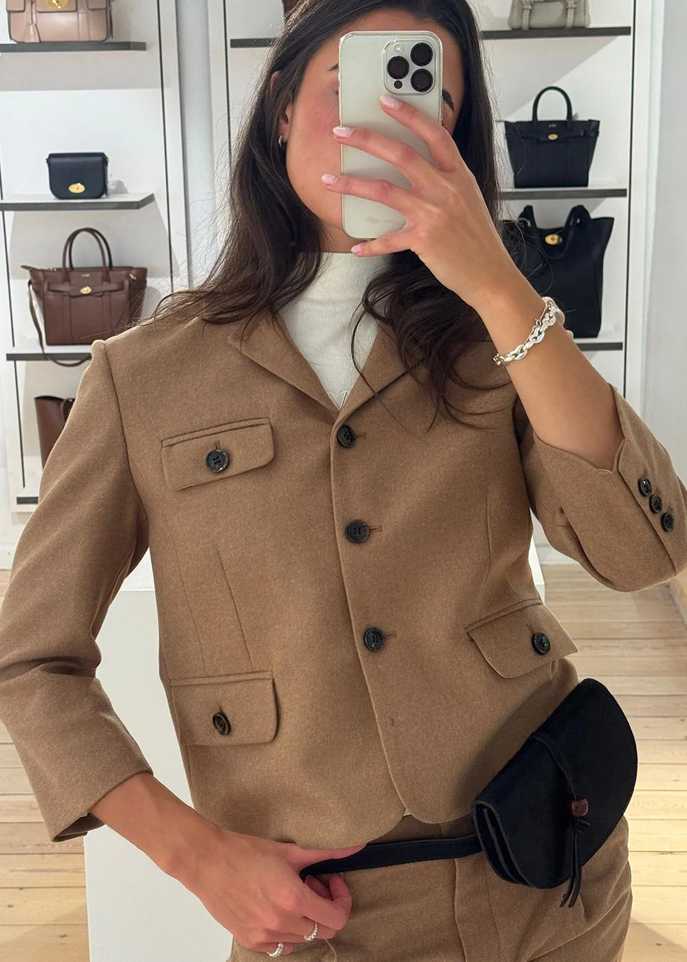 Mitch Fitted Jacket - Camel - Image 5