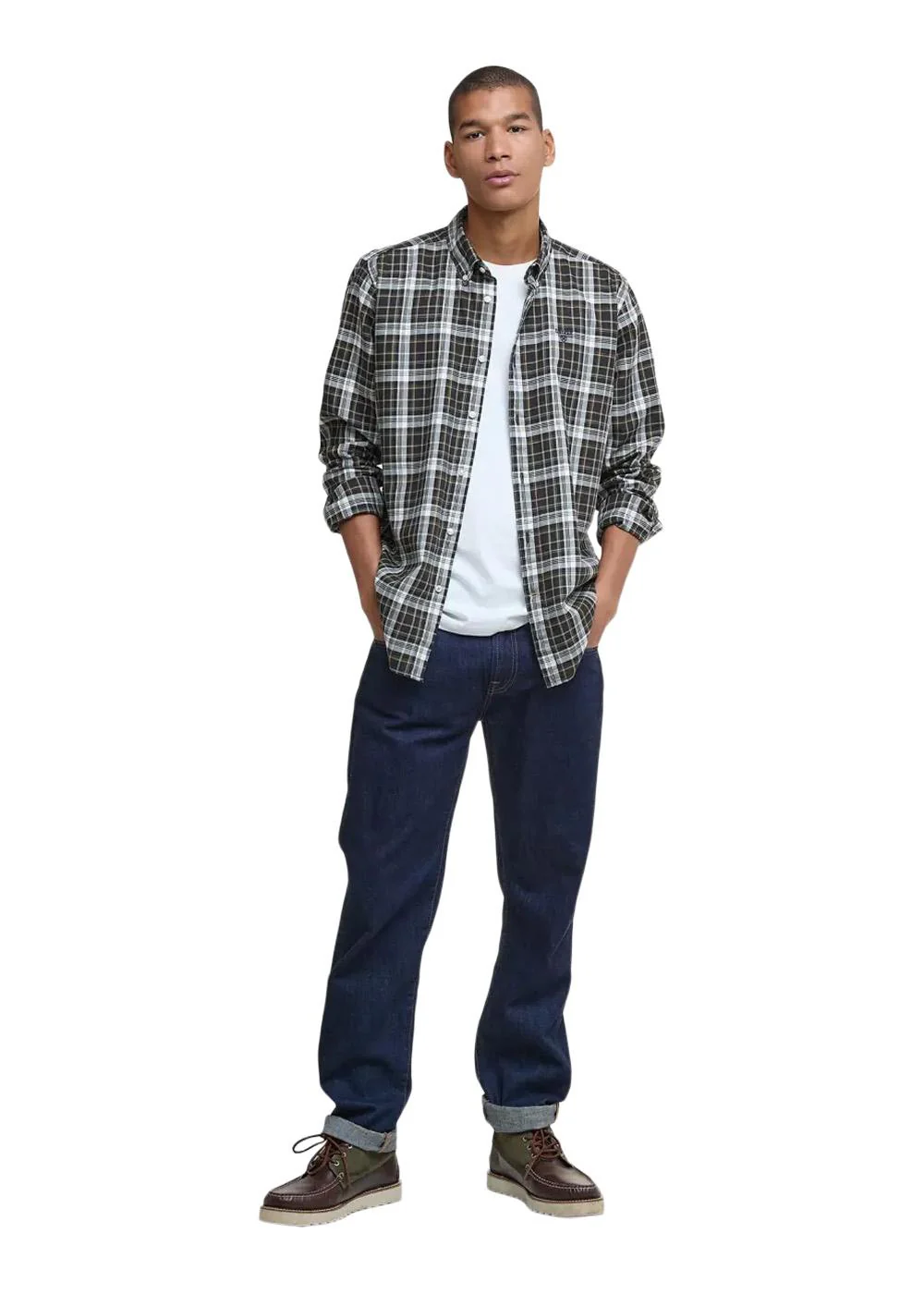 Mosswood Tailored Checked Shirt - Olive - Image 2