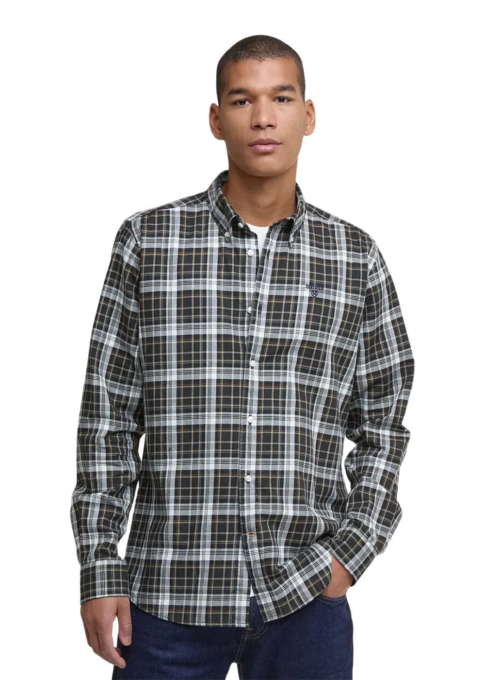 Mosswood Tailored Checked Shirt - Olive - Image 3