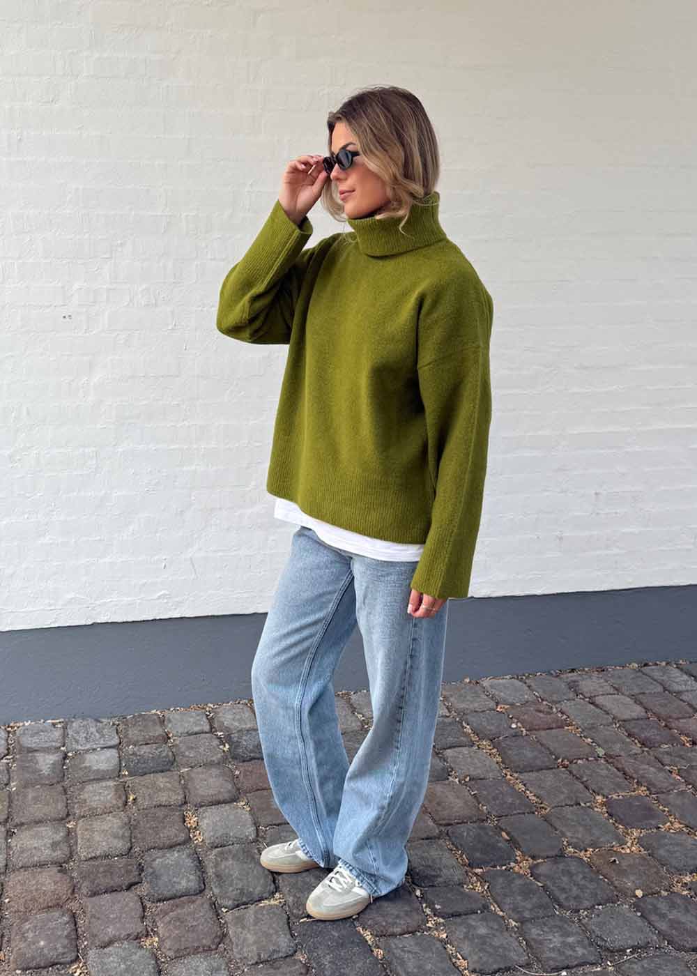 Naline Knit Blouse - Sage Green - Image 3